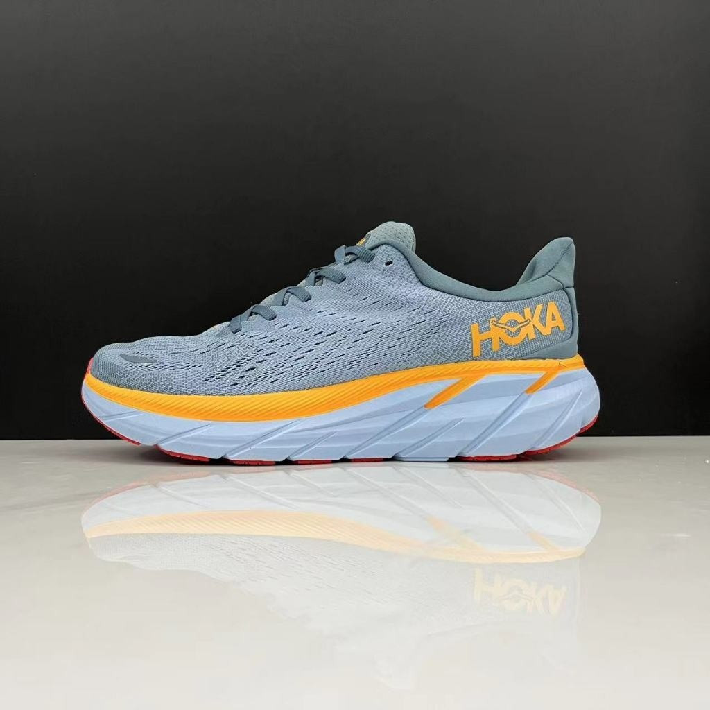 Preferred HOKA ONE ONE Clifton 8 รองเท้าวิ่ง unisex ออกแบบตาข่ายระบายอากาศ สบายและเบาสำหรับการวิ่งKR