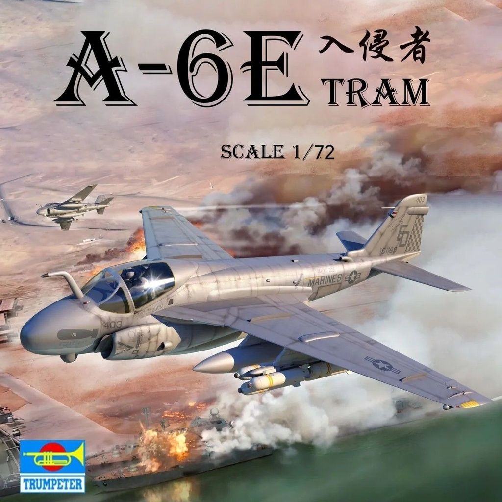 Trumpeter 1/72 American A-6E TRAM "Intruder" เครื่องบินโจมตี 01642