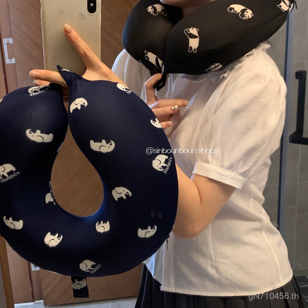 คอ P66D สํานักงาน Xinbang ร้านขายของชําแบบพกพา Lunch Break หมอนเดินทาง U-Shaped หมอนเด็กช้างหมอนรองค