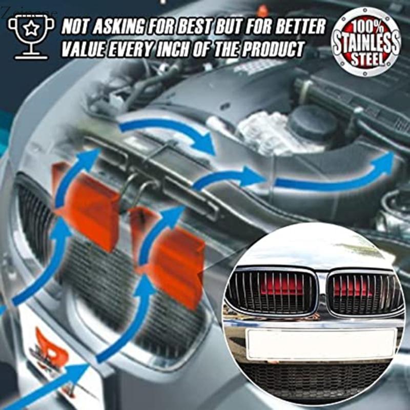 Zein Dynamic Air Flow Intake-Scoop สีดําสีแดงสีเหลืองสีฟ้าสําหรับ E90 91 E92 E93 E84 2 ชิ้น