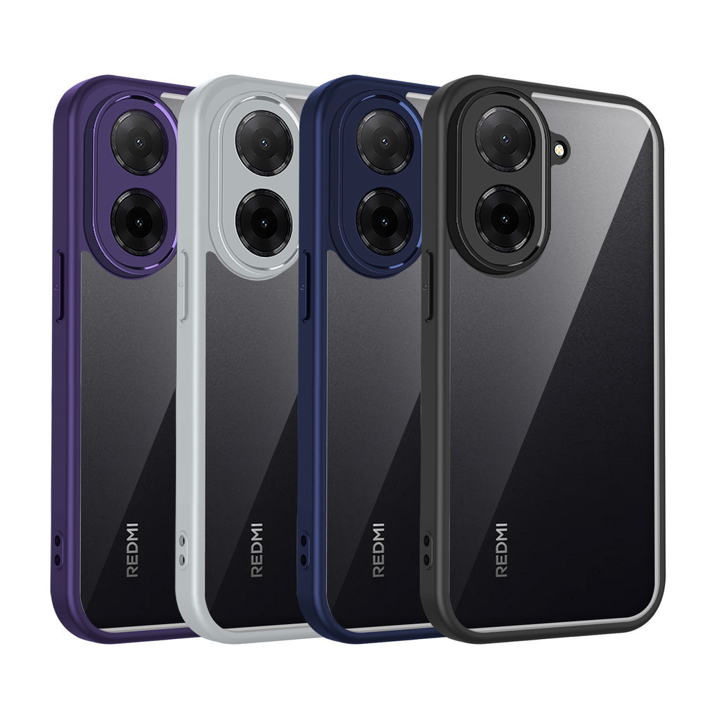 เคส Xiaomi Poco C71 ปลอกหรูหรา Frosted ฝาครอบโปร่งใสสําหรับ Xiaomi Poco C71 เคสโทรศัพท์