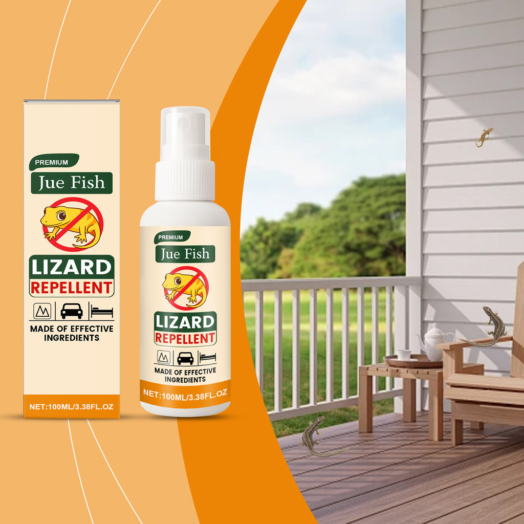 JUE FISH Repellent Lizard Spray ในครัวเรือนแบบพกพา Repellent Gecko Lizard ในร่มกลางแจ้งสเปรย์ในครัวเ