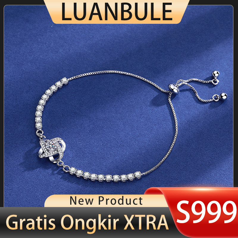 LUANBULE Silver Lucky Zircon Bracelet S999 เครื่องประดับผู้หญิง