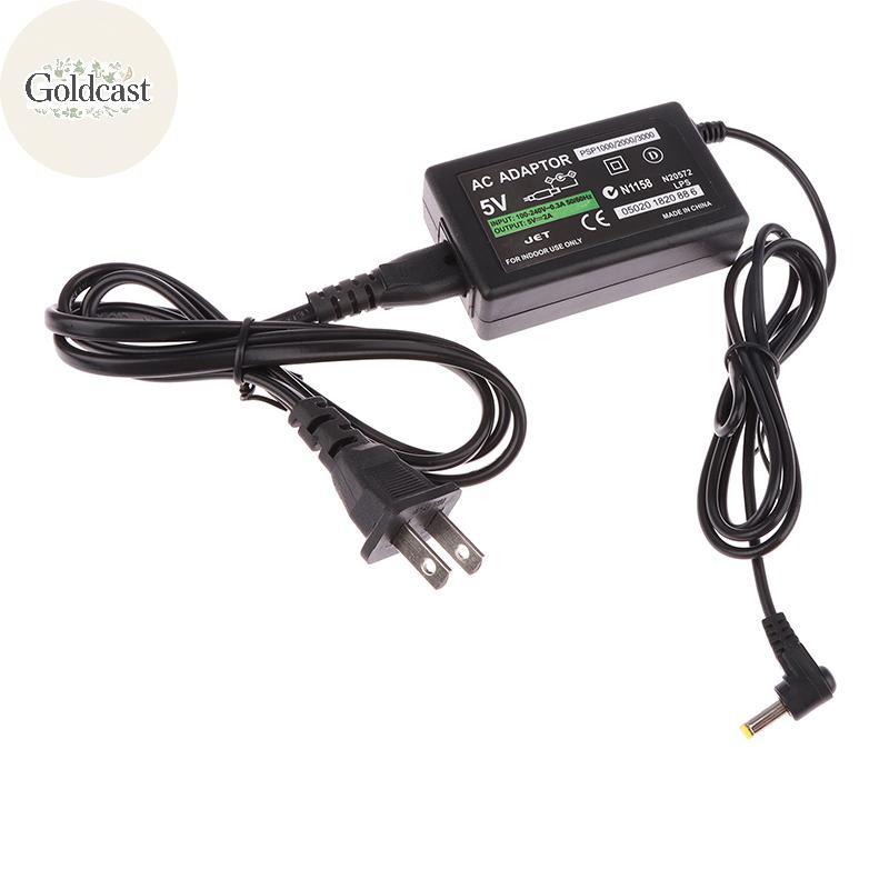 GOLD EU/US Plug Charger แหล่งจ่ายไฟ AC อะแดปเตอร์สายชาร์จสําหรับ PlayStation PSVITA PS Vita PSP1000/