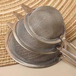 BRIL Fine ตาข่ายกรอง,กาน้ําชาทําความสะอาดง่าย Matcha Sifter,แบบพกพา Rust-Proof สแตนเลส Very Fine ตาข่าย Didi ตะแกรงสําหรับห้องครัว