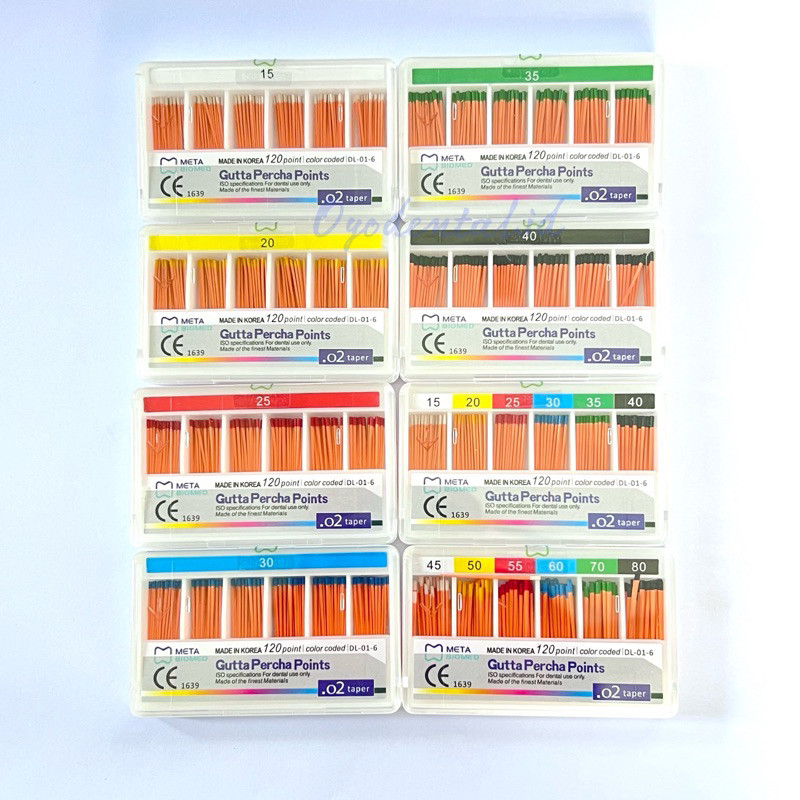 【In stock】ทันตกรรม Gutta Percha Meta Biomed / Guttap 15-40 45-80