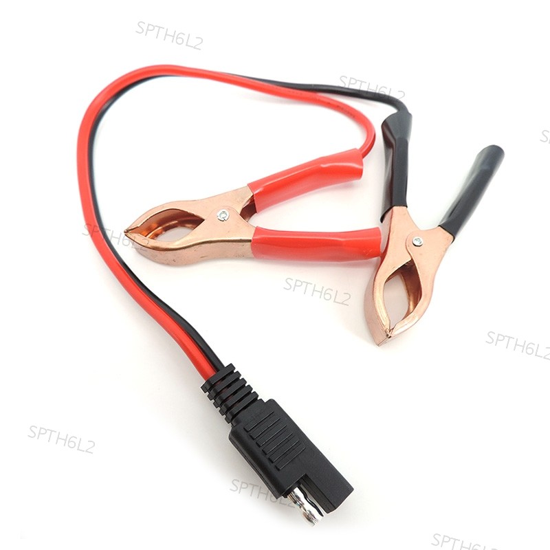 14AWG 36 ซม.2Pin SAE Quick Disconnect Connector ปลั๊กแบตเตอรี่จระเข้จระเข้คลิปสาย Clamps สายไฟ TH6L2