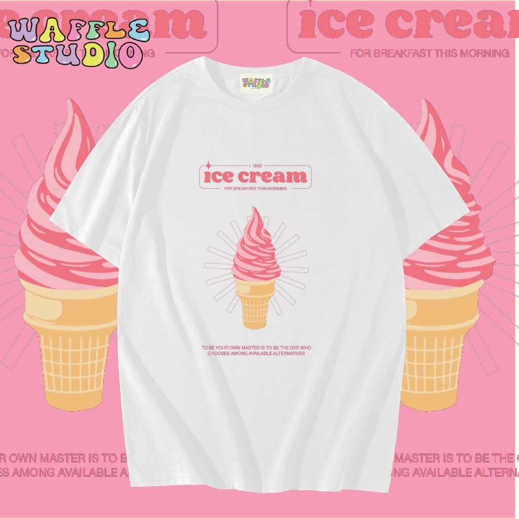 [ส่งฟรี 🔥 ] WS0311 เสื้อยืดโอเวอร์ไซส์ เสื้อยืดเกาหลี ผ้าคอตตอน เสื้อยืด WAFFLE STUDIOS-5XL