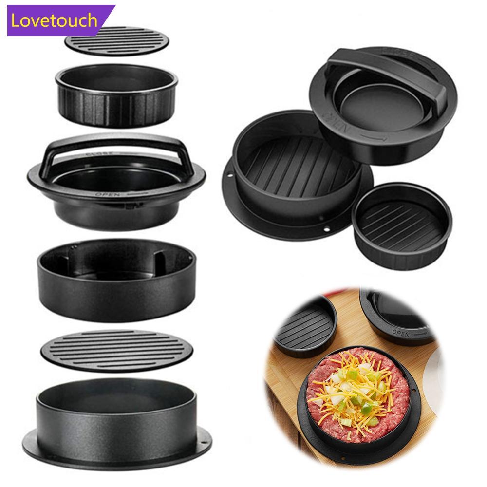 LOVETOUCH Multi-Size Manual Burger Press ข้าวปั้นแบบพกพา DIY แม่พิมพ์ Non-Stick เป็นมิตรกับสิ่งแวดล้