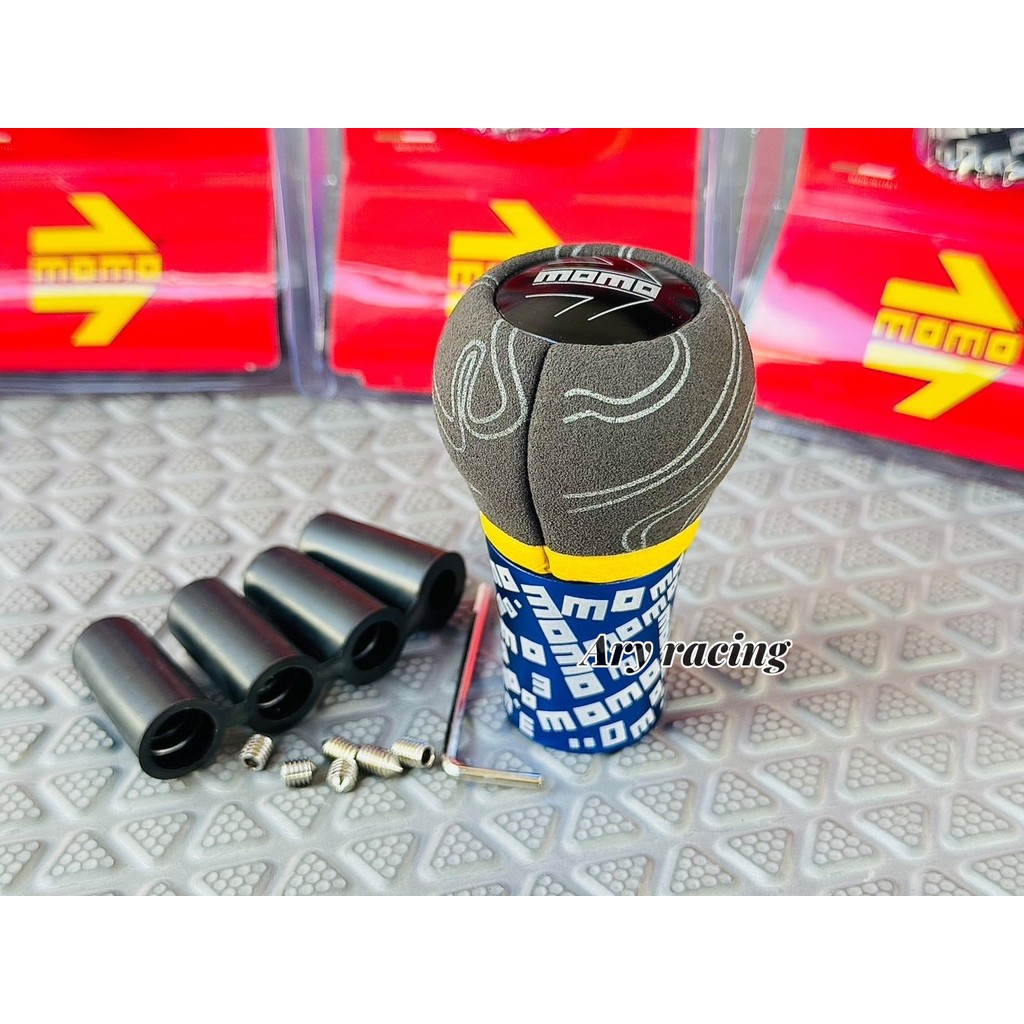 MOMO หัวเกียร์รถยนต์หนังหุ้มกำมะหยี่ ขนาด 9 cm. พร้อมบูทแปลงเกลียว 3 ขนาด - รูปที่ 3