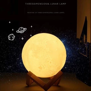 🔥พร้อมส่ง🔥โคมไฟดวงจันทร์ โคมไฟตั้งโต๊ะแบบชาร์จ table lamp 8-15cm ปรับความสว่าง2ระดับ โคมไฟตกแต่งห้อง โคมไฟพกพา โคมไฟ