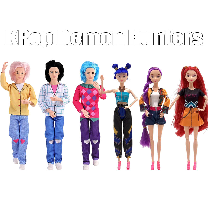 ใหม่ KPop Demon Hunters Action Figure Saja Boys Jinu Baby Abby Romance Mystery HUNTR/X Rumi Zoey Mir