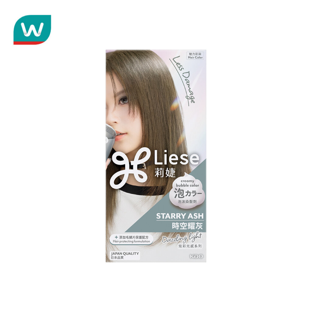 Liese ลิเซ่ ครีมมี่ บับเบิ้ล คัลเลอร์ สตารี่ แอช น้ำตาลหม่นประกายเทา