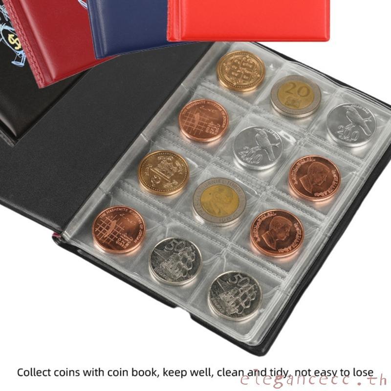 ELEGAN Coin Book 120Pocket Coin Collection Holder Coin Storage Book