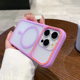 ป้องกันลายนิ้วมือหน้าต่างขนาดใหญ่ frosted Magnetic hard Case สําหรับ iPhone 17 16 15 14 13 12 11 Pro Max Plus Air casing ฝาครอบแม่เหล็กสําหรับ iPhone17 กรณี