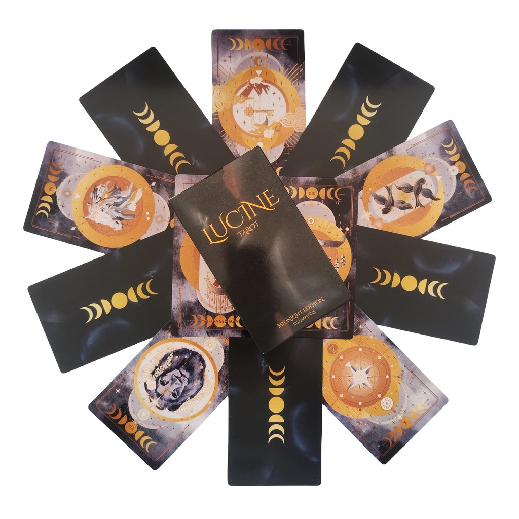 สินค้าใหม่ 12x7cm Lucien Tarot Lucien Tarot เกมกระดานยอดนิยม การ์ดภาษาอังกฤษ