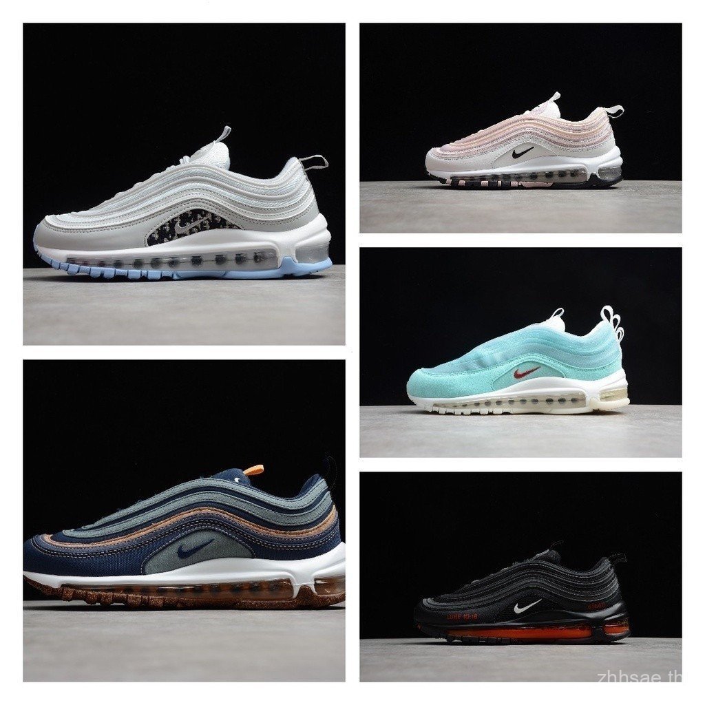 Max 97 รองเท้าลําลอง mschf x inri Jesus undefeated Black Summit Triple White metallic GOLD Mens Wome