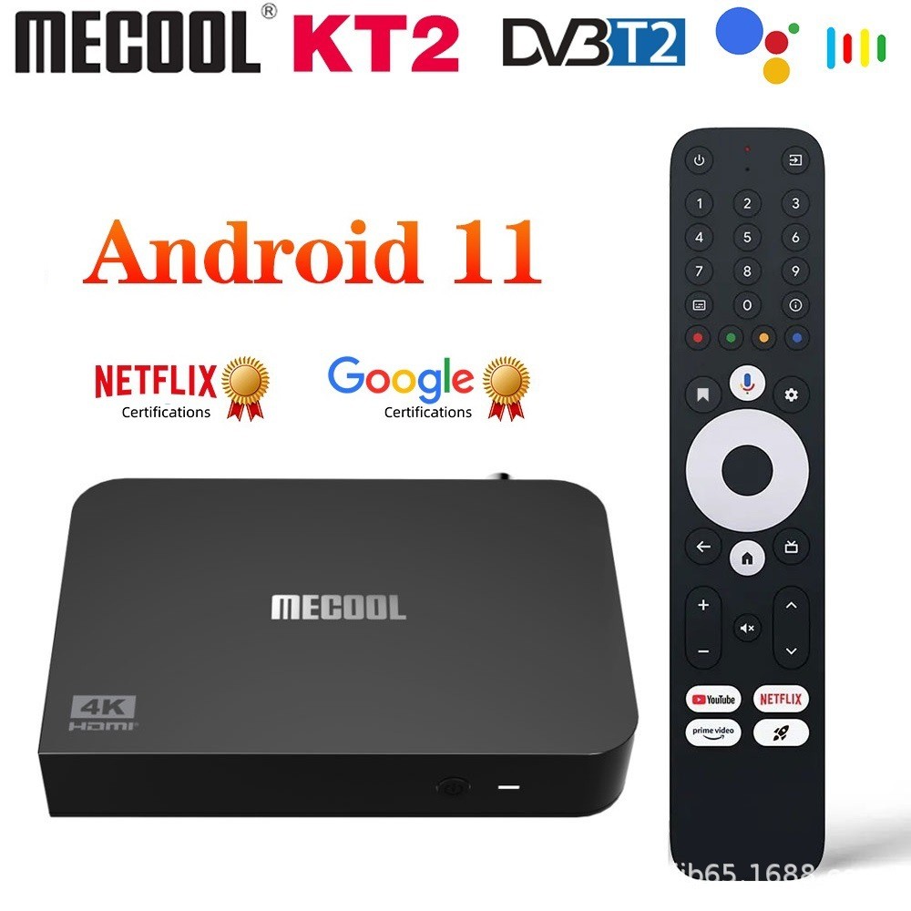 Mecool KT2 DVB-T2 Google Netflix ได้รับการรับรอง Amlogic S905Y4-B