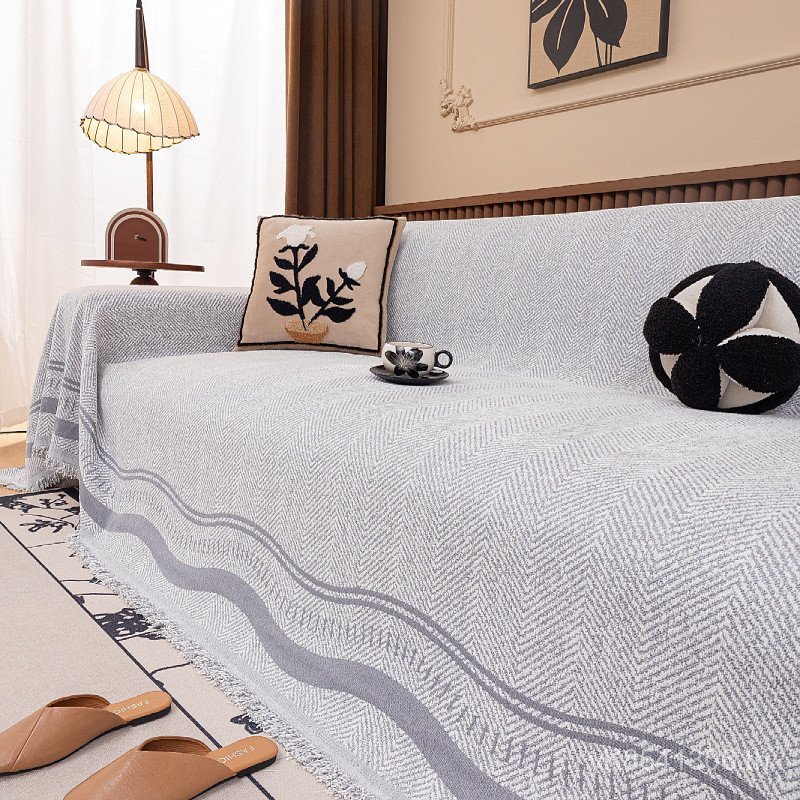 รวมทุกอย่าง Four Seasons Universal Chenille ผ้าคลุมทั้งหมดโซฟา High-End Nordic ผ้าคลุมโซฟาผ้าเช็ดตัว