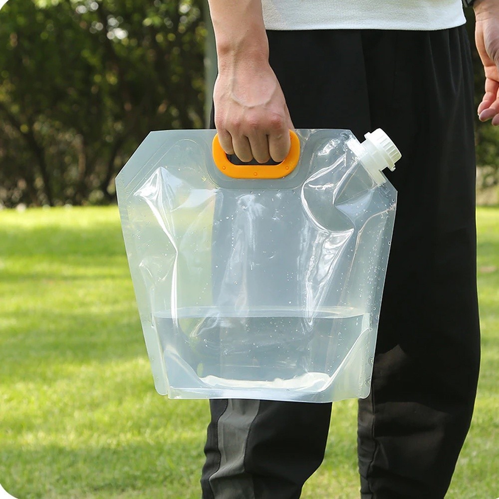 ถุงน้ำพับได้ ถุงน้ำฉุกเฉิน ภาชนะที่เก็บกีฬากลางแจ้ง ถุงแคมป์เดินป่า  5L/10L(แบบใหม่) - รูปที่ 2