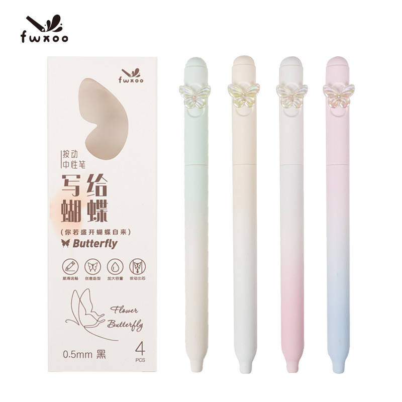 เขียนต่อ Butterfly-Gel Pen-Twist. สีไล่เฉดสี. แห้งไว เรียบ-ดํา.-0.5มม ราคา ถูกที่สุด ดีลบีเคเค แกลเลอรีภาพที่ 8