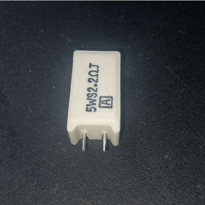 R chalk 2R2 5W แบนเดิม bpr 2.2ohm 2.2 2.2 2.2R 2.2R 5watt 5 วัตต์ noble Resistor 1