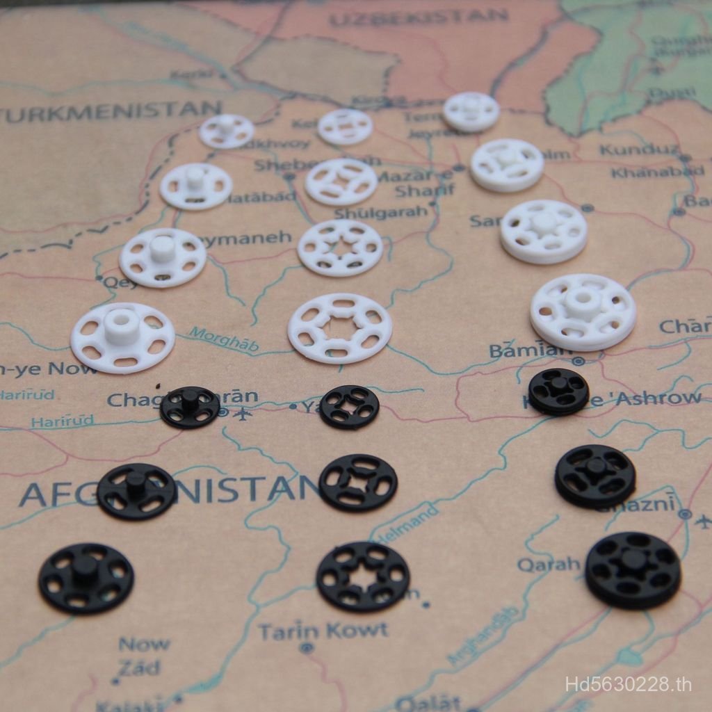 อุปกรณ์เสริมเสื้อผ้า Hualian ปุ่มซ่อนยี่ห้อพลาสติก พร้อมสต็อกสำหรับ DIY