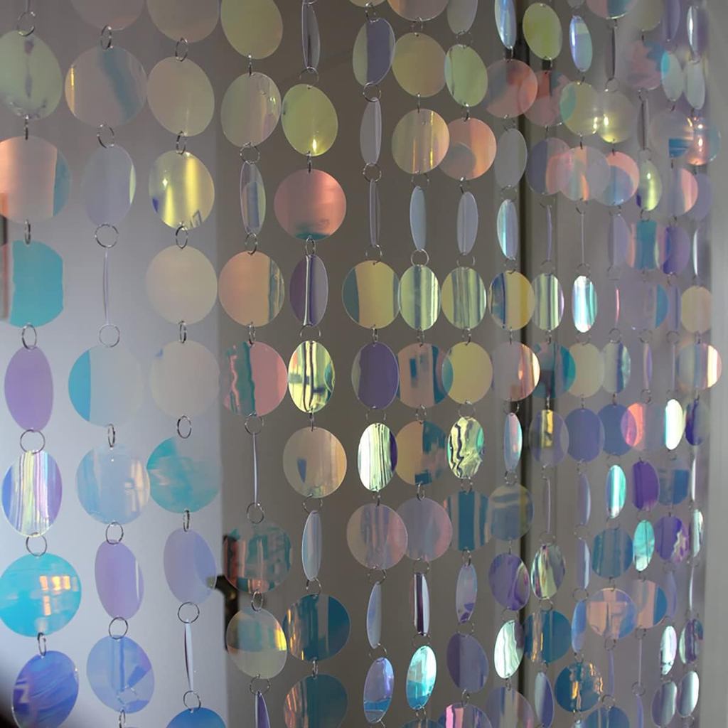 ECYC Ltd Sparkle Sequin Beaded Curtain Door String Curtains, PVC Sequin Bead Doorway Curtain Door Wi