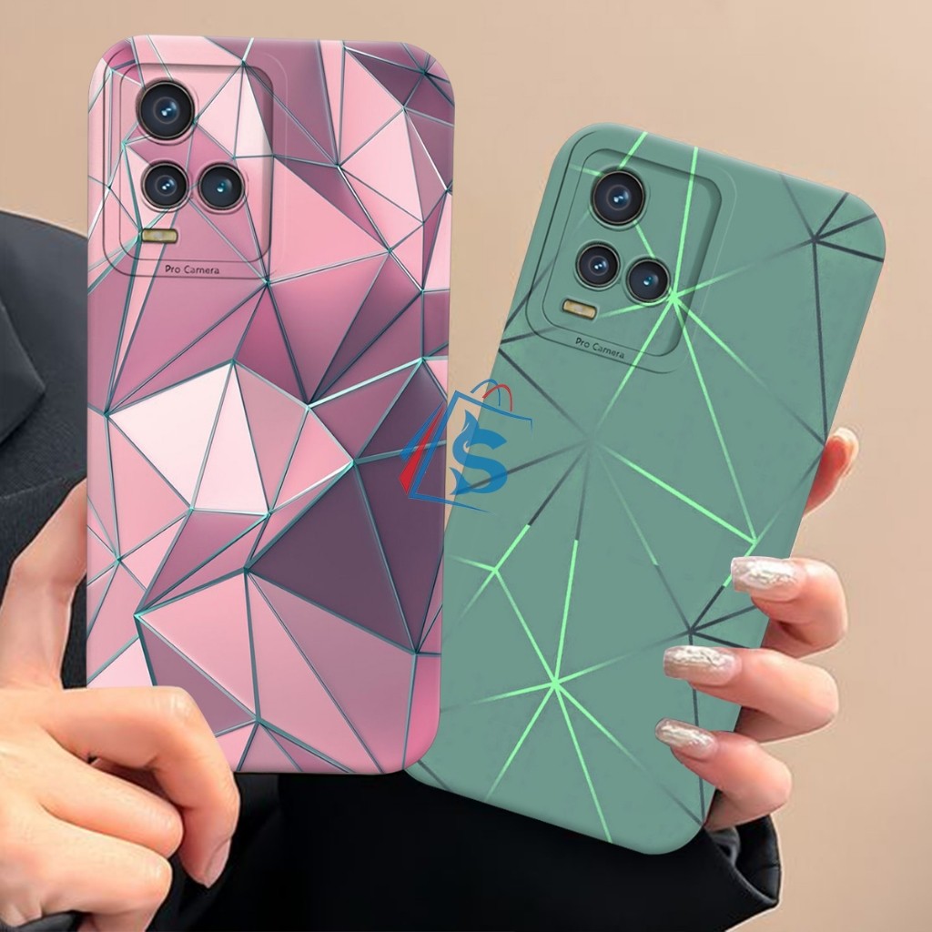 HP [SHARK CASE] Softcase Prokamera VIVO Y21/Y21A/Y21S/Y33S/Y33T Abstract full color Modern Aesthetic