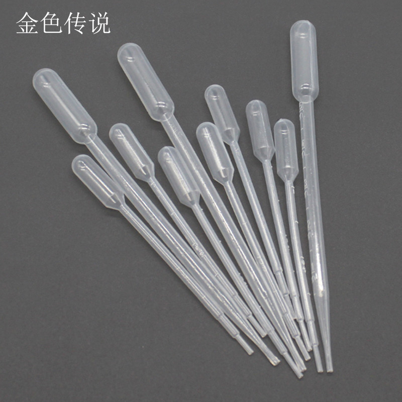 พร้อม Scale Dropper 1ml 5ml พลาสติกแบบใช้แล้วทิ้ง Pasteur Straw DIY การทดลองทางเคมี Liquid Dropper โ