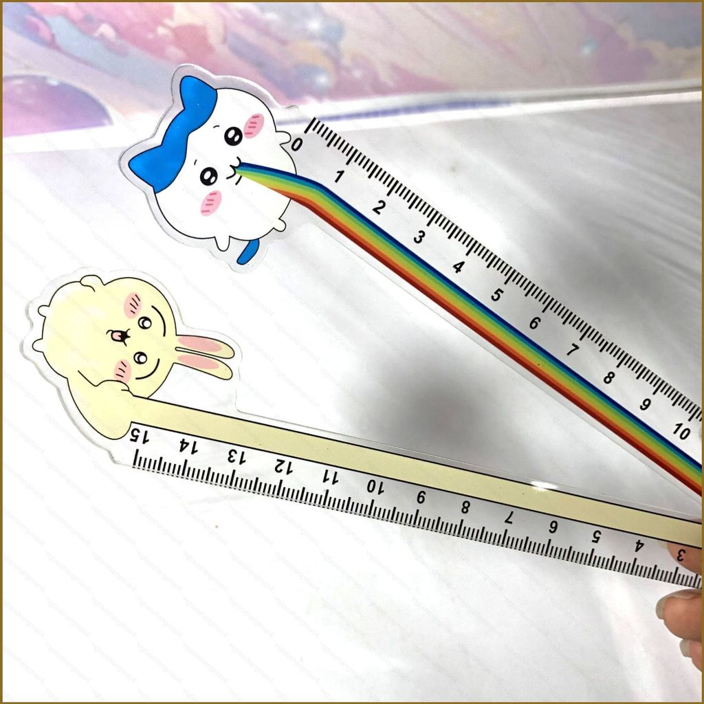 YT4 15 ซม.น่ารักการ์ตูน Chikawa Hachiware Usagi ตรงไม้บรรทัดของขวัญโรงเรียนสําหรับเด็กตลกเครื่องเขีย