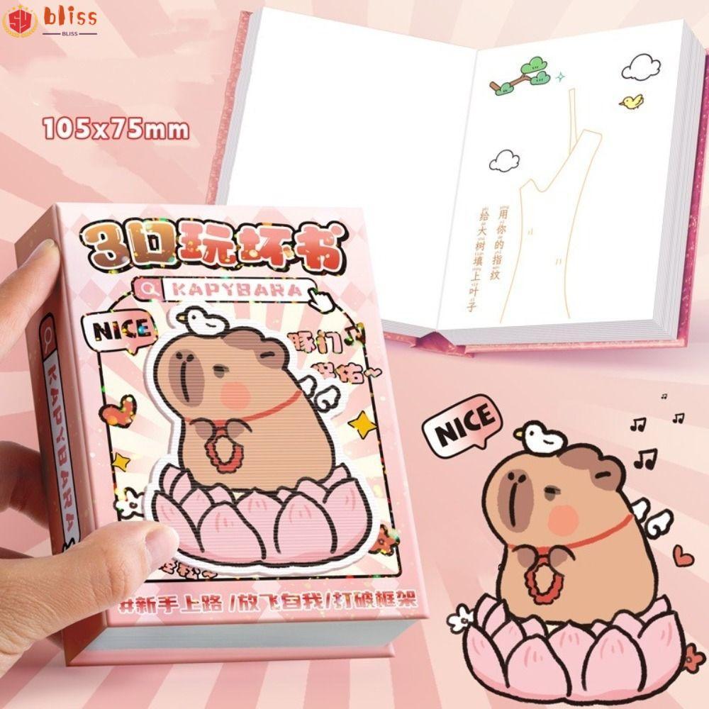 BLLISS Kapibara Play Bad Book, Stress Relieving Portable Pocket Notebook, Handmade DIY Decompression