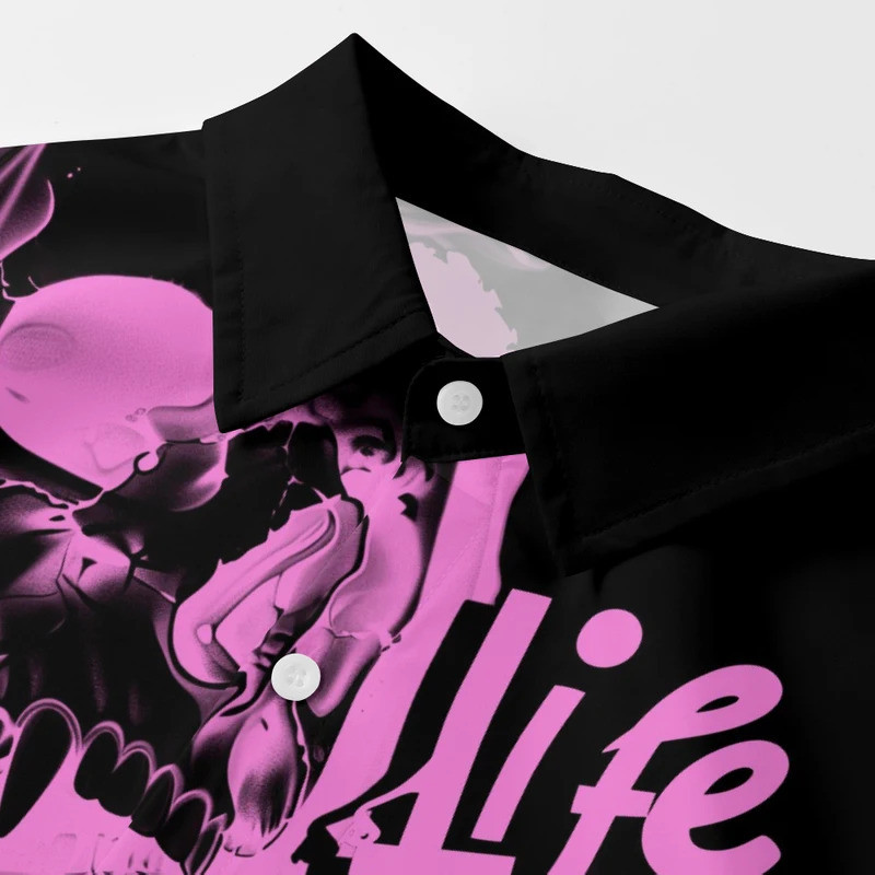 ใหม่เสื้อฮาวายผู้ชายชาวเยอรมันผู้ชายฮาโลวีน SkullOctopusTentaclesพิมพ์เสื้อลําลองแขนสั้นVINTAGE Plusขนาดเสื้อฤดูร้อน - รูปที่ 3