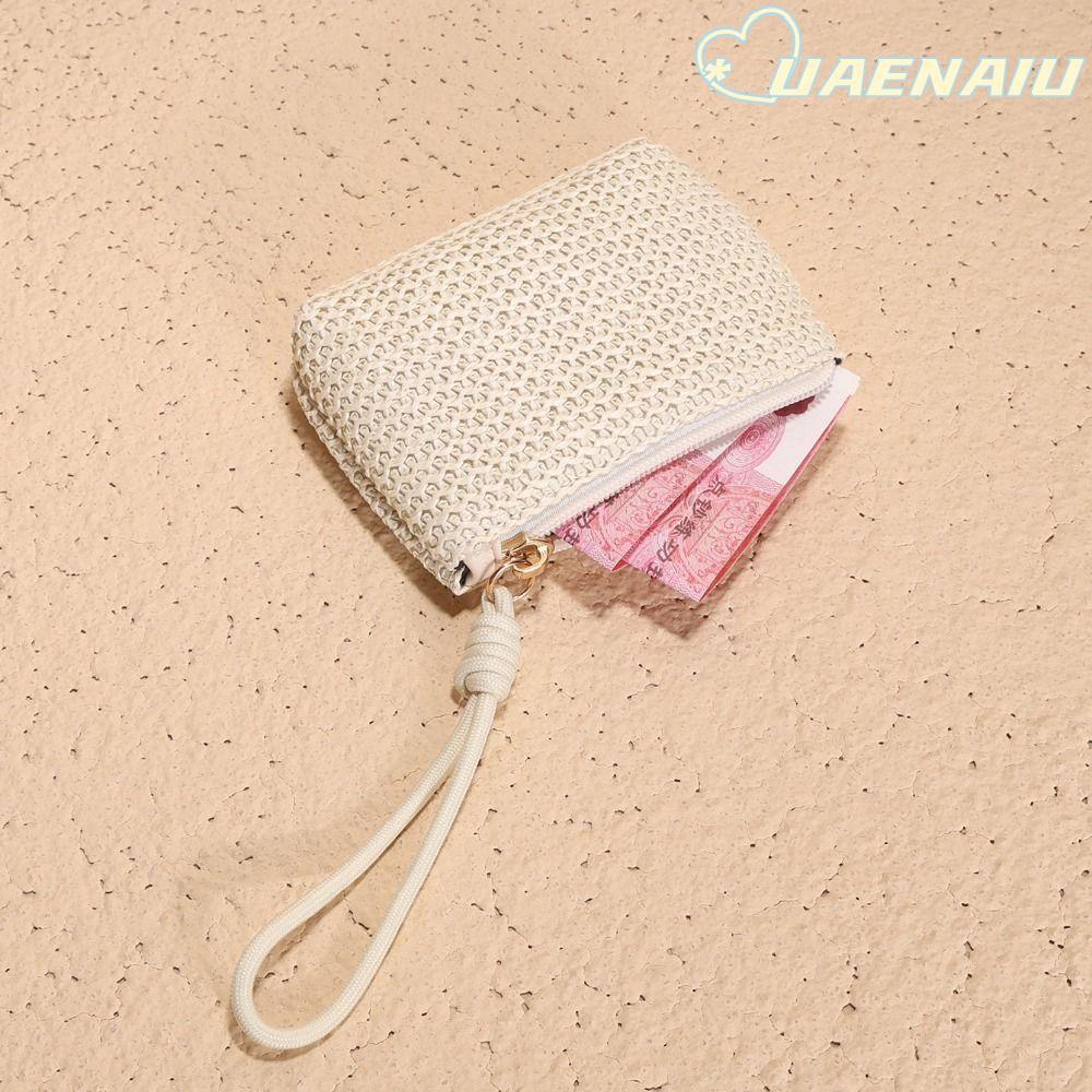 ยูเอเนียว กระเป๋าใส่เหรียญ มินิกระเป๋าสตางค์ สำหรับผู้หญิง ดีไซน์ทนทานและมีซิปปิด