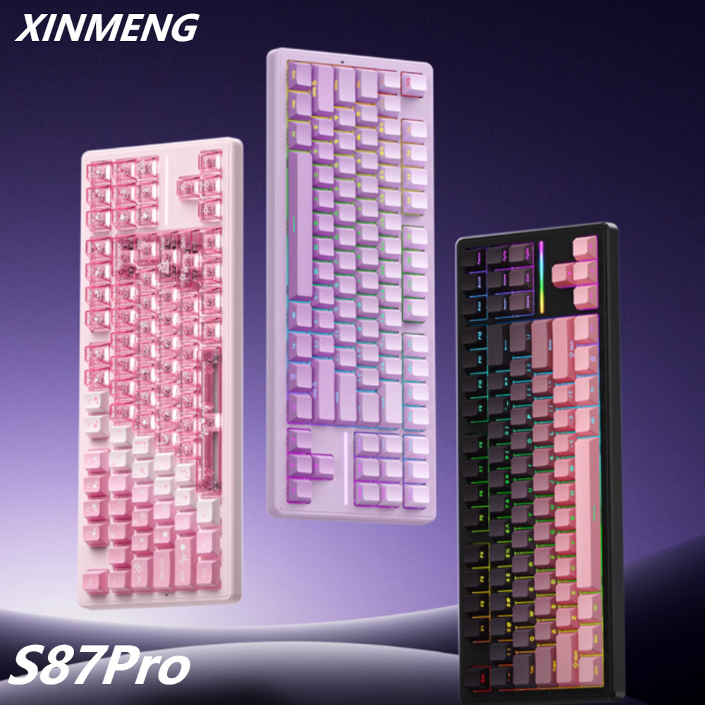 XINMENG S87Pro Mechanical Keyboard Dual 8K Three-Mode Bluetooth E-sports Game Office Low-Latency Hot