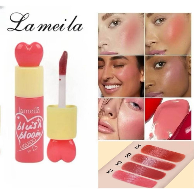จัดส่งจากกรุงเทพฯ LAMEILA Velvet Blush: บลัชออน อายแชโดว์ และลิปสติกอเนกประสงค์ ติดทนนาน เม็ดสีแน่น สีสันสวยงาม
