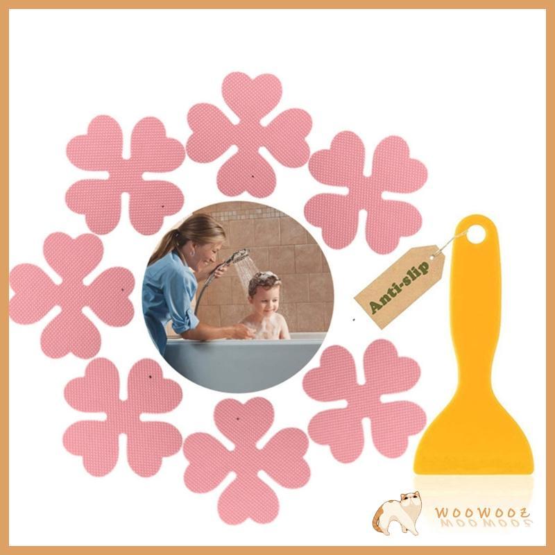 WOW 12 ชิ้น Anti Slip สติกเกอร์สําหรับอ่างอาบน้ําสระว่ายน้ําบันได Strong กาวแผ่นความปลอดภัยไม้กวาด