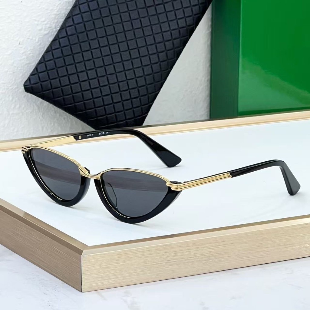 YK2Z BV# 1346European and American Fashion Personality Small Frame Metal Cat Eye High-end Sunglasses