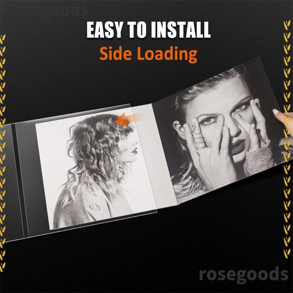 ROSEGOODS Vinyl Records Sleeve, Resealable 12 นิ้ว Gatefold Outer LP Sleeves, บันทึกถุงเก็บบันทึกแบบ