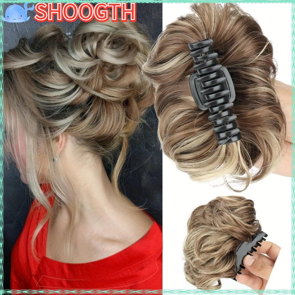 วิกผมทรงซาลาเปาสังเคราะห์ สำหรับสร้างลุคมessy bun chignon สไตล์แฟชั่นสำหรับผู้หญิง