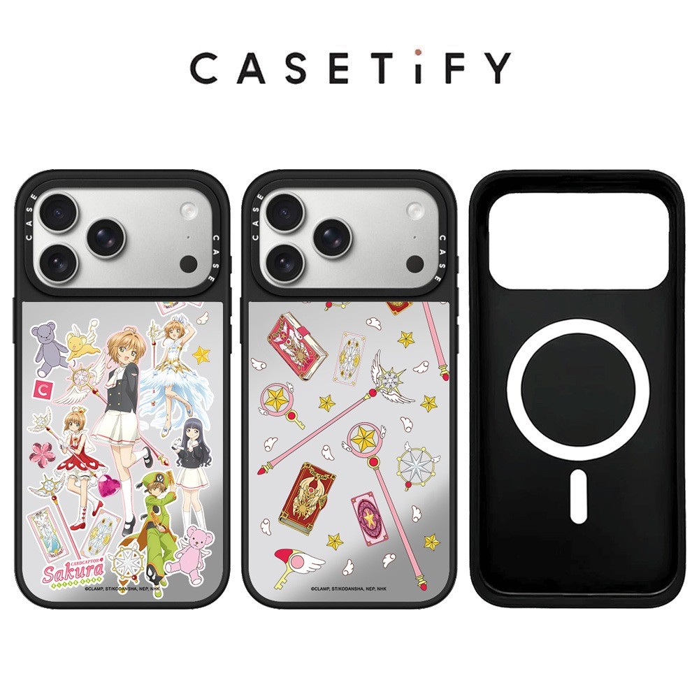 แม่เหล็กการ์ตูน Magic Wand กระจกเคสโทรศัพท์สําหรับ IPhone 17 Pro Max 17Air 16 15 14 13 12 11 กันกระแทกป้องกันปลอก