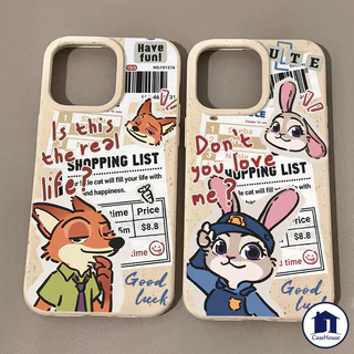 เคสไอโฟน 11 น่ารักซูเปอร์โตนีสุนัขจิ้งจอกคู่นุ่ม สำหรับ iPhone 11 17 16 13 15 14 12 Pro Max XR X XS Max 6s 7 8 6 16 Plus