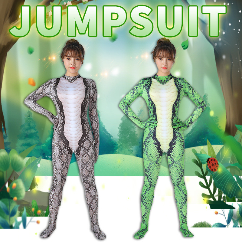 Python บอดี้สูท Horror Animal Series Python Hole Holy Festival เสื้อผ้าผู้ชายผู้หญิงประสิทธิภาพ