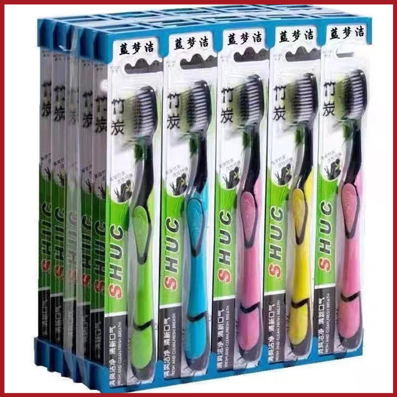 [5/10/20ชิ้น]แปรงสีฟันผู้ใหญ่ ขนนุ่มพิเศษ ด้ามจับยาง ทำความสะอาดลึก สีน้ำเงิน