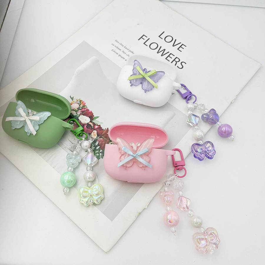 หรูหราหูฟังสําหรับ Huawei FreeClip 2 เคสซิลิโคนพร้อมฝาครอบ keychian สําหรับ Huawei FreeClip ฝาครอบ