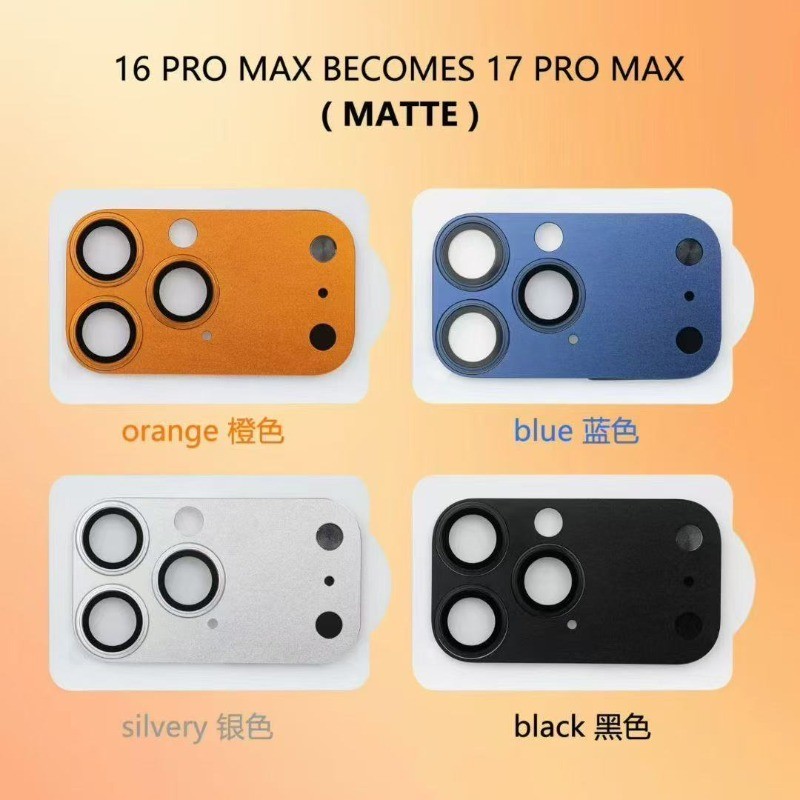 14/15/16ProMax เปลี่ยน 17 Pro MaxLuxury โลหะเปลี่ยนกล้อง HD เลนส์ฟิล์มสําหรับ Iphone 16 15 14 Pro Max ฝาครอบเลนส์เต็ม