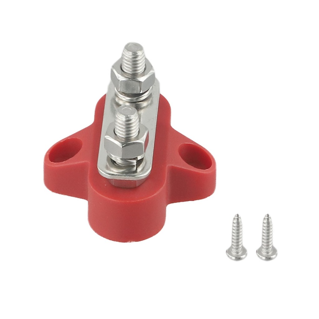 M6 Dual Connection Bolt แบตเตอรี่ Busbar Terminal Blocks 12-48V สําหรับรถยนต์และทะเล