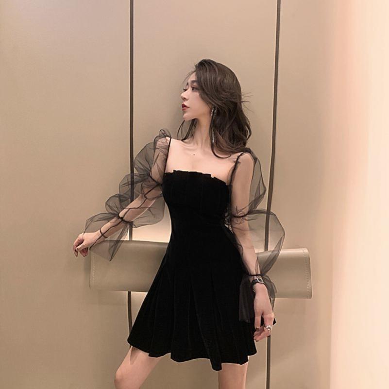 iPinkพร้อมส่งจากกทม.ชุดเดรสดำ รัดรูป เหนือเซ่า ปาดไหล่แขนยาวสายเดี่ยว เซ็กซี่ หุ่นดี ใส่แล้วดูผอม คนอ้วนใส่ได้ สำหรับผู้ - รูปที่ 7