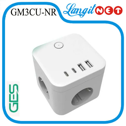 GES GM3CU NR SURGE PROTECTOR 3 OUTLET 4 PORT USB