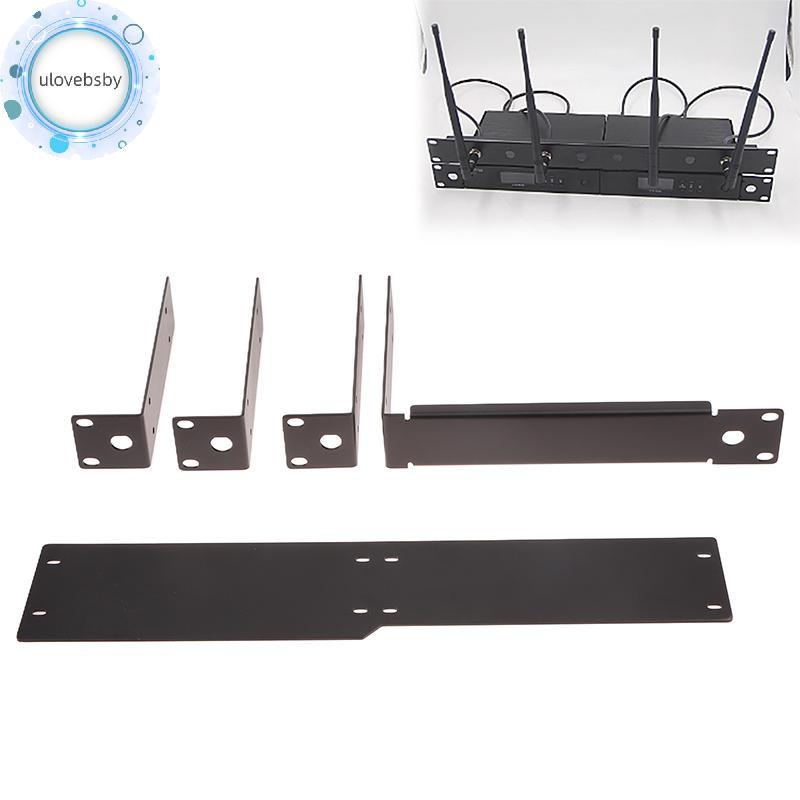 Ulovebsby Rackmount Rack กรอบโลหะสําหรับระบบไมโครโฟนไร้สายตัวรับสัญญาณไร้สายสําหรับ QLXD4 ULXD ULXD4